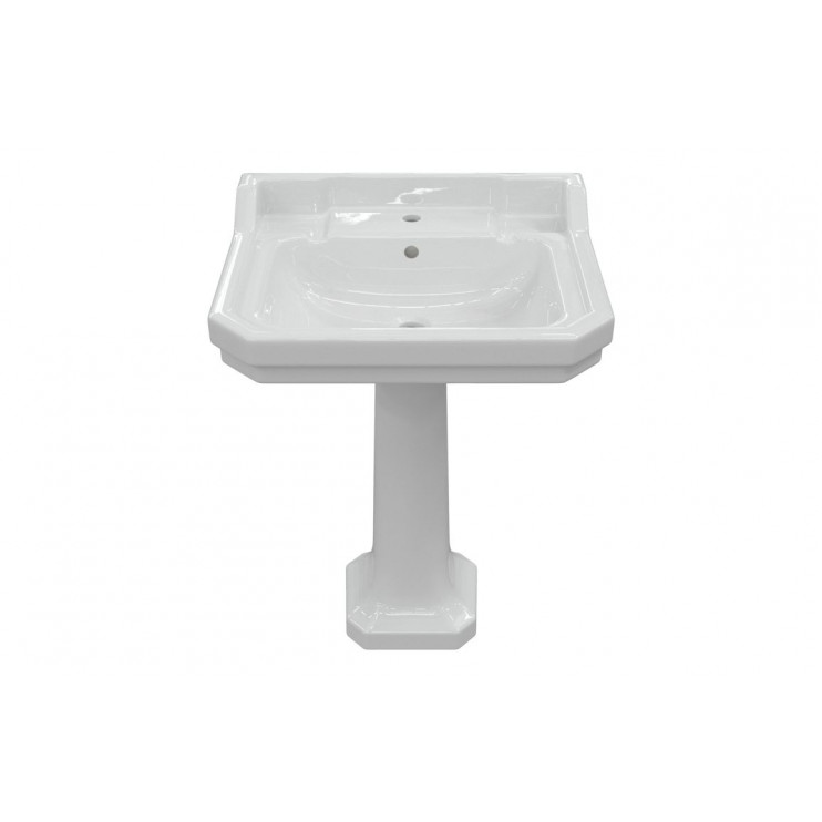 Sherbourne 600x500mm 1TH Basin & Full Pedestal
