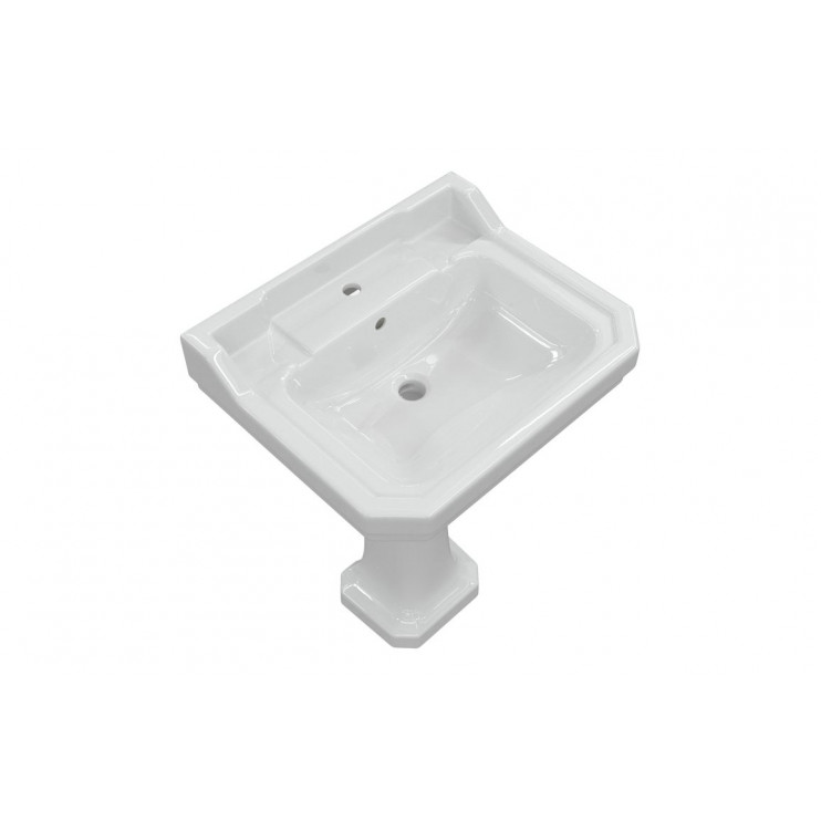 Sherbourne 600x500mm 1TH Basin & Full Pedestal