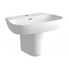 Tilia 600x400mm 1TH Basin & Semi Pedestal