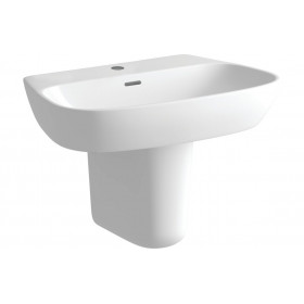 Tilia 600x400mm 1TH Basin & Semi Pedestal