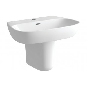Tilia 600x400mm 1TH Basin & Semi Pedestal
