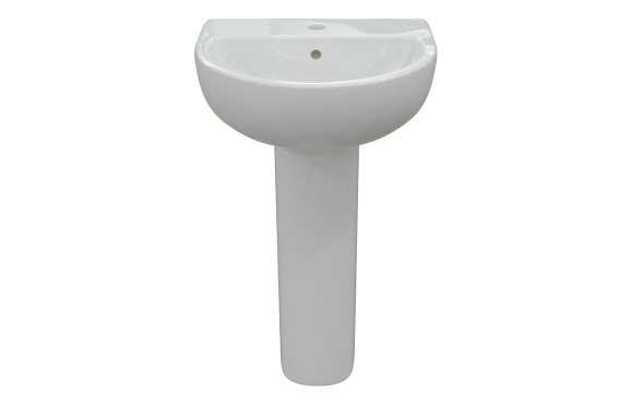 Tuscany 450x400mm 1TH Basin & Full Pedestal