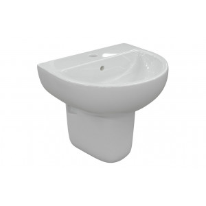 Tuscany 450x400mm 1TH Basin & Semi Pedestal