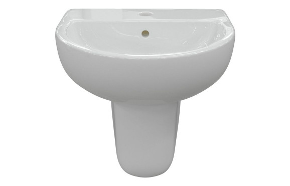Tuscany 450x400mm 1TH Basin & Semi Pedestal