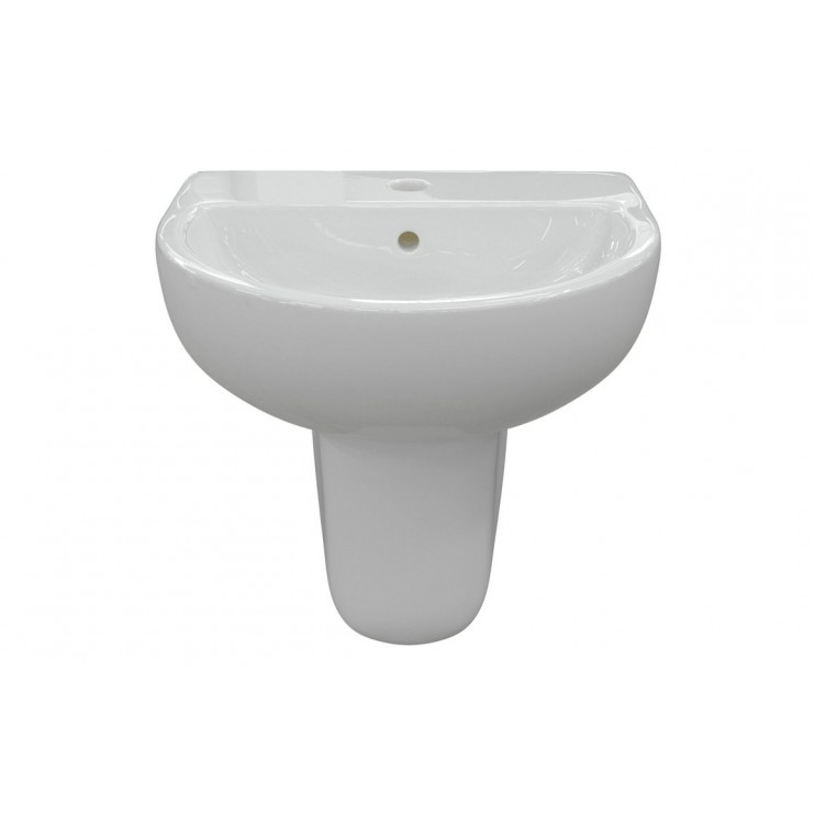 Tuscany 450x400mm 1TH Basin & Semi Pedestal