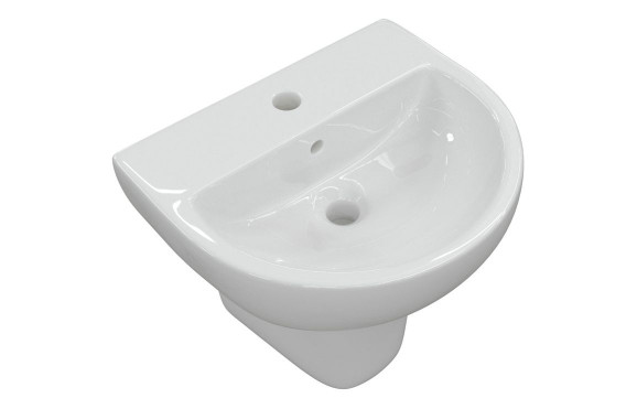 Tuscany 450x400mm 1TH Basin & Semi Pedestal
