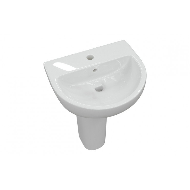 Tuscany 550x400mm 1TH Basin & Full Pedestal