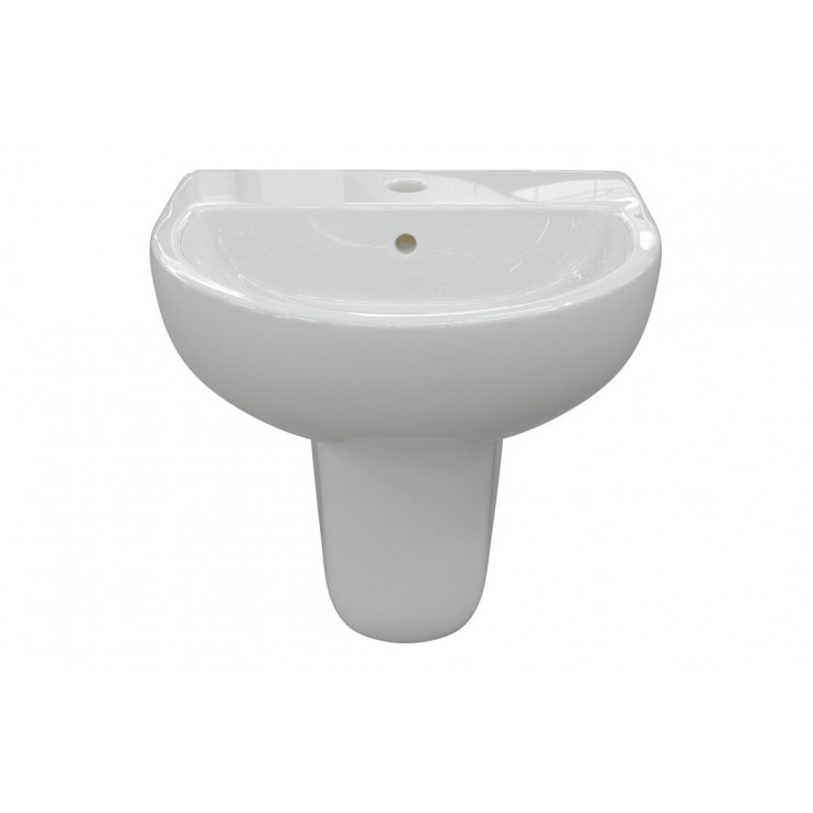 Tuscany 550x400mm 1TH Basin & Semi Pedestal