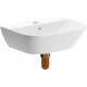 Cedarwood 450x320mm 1TH Cloakroom Basin & Brushed Bronze Bottle Trap
