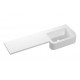 1242mm Standard Square One-Piece Basin & Overflow Ring - Right Hand