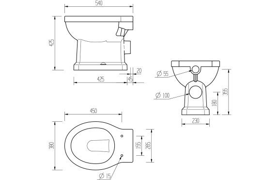 Sherbourne High Level WC & Soft Close Seat Sherbourne High Level WC & Soft Close Seat
