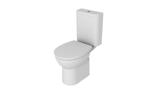 Close Coupled Pan  Cistern & Seat DIPT0018 Close Coupled Rimless WC & Soft Close Seat