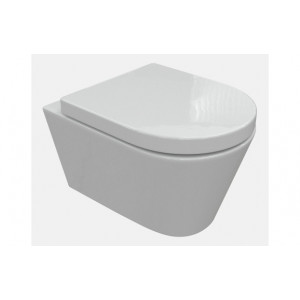 Cilantro Rimless Wall Hung WC & Soft Close Seat