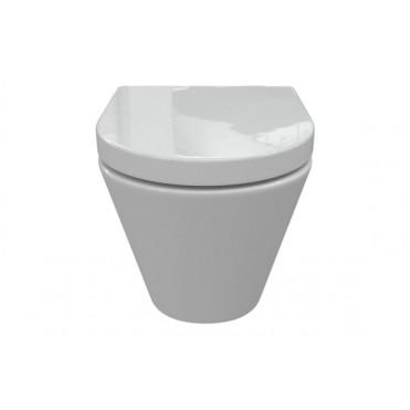 Cilantro Rimless Wall Hung WC & Soft Close Seat
