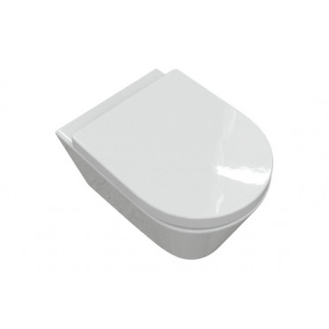 Cilantro Rimless Wall Hung WC & Soft Close Seat