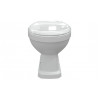Sherbourne Back To Wall WC & Satin White Wood Effect Seat w/Br.Brass Finishes