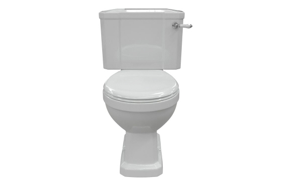 Sherbourne Close Coupled WC & Soft Close Seat w/Br.Brass Finishes