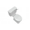 Sherbourne Close Coupled WC & Satin White Wood Effect Seat Sherbourne Close Coupled WC & Satin White Wood Effect Seat