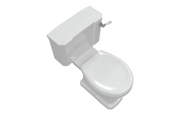 Sherbourne Close Coupled WC & Soft Close Seat w/Br.Brass Finishes