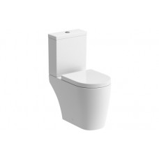 Cilantro Rimless Close Coupled Open Back WC & Soft Close Seat