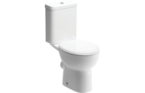 Tuscany Close Coupled Open Back WC & Soft Close Seat