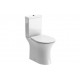 Sandro Rimless Close Coupled Open Back WC & Soft Close Seat