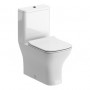Cedarwood Short Projection Close Coupled Fully Shrouded WC & Slim Soft Close Seat