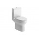 Laurus Rimless Close Coupled Open Back Comfort Height WC & Soft Close Seat