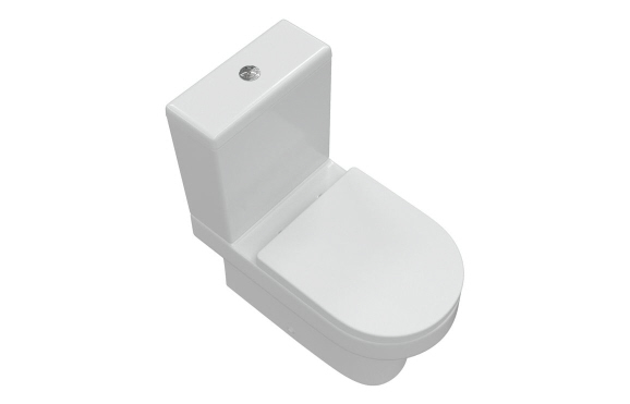 Laurus Rimless Close Coupled Fully Shrouded WC & Soft Close Seat