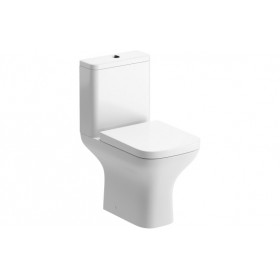 Cedarwood Rimless Short Projection Close Coupled Open Back WC & Wrapover Soft Close Seat Cedarwood Rimless Short Projection Close Coupled Open Back WC & Wrapover Soft Close Seat