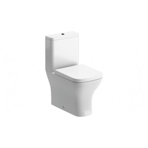 Cedarwood Short Projection Close Coupled Fully Shrouded WC & Wrapover Soft Close Seat