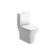 Cedarwood Short Projection Close Coupled Fully Shrouded WC & Wrapover Soft Close Seat