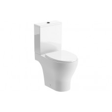 Lily Rimless Short Projection Close Coupled Open Back WC & Soft Close Seat