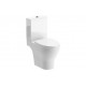 Lily Rimless Short Projection Close Coupled Open Back WC & Soft Close Seat
