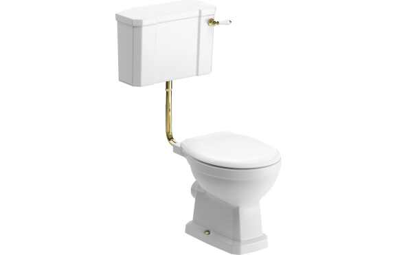 Sherbourne Low Level WC & Soft Close Seat w/Br.Brass Finishes Sherbourne Low Level WC & Soft Close Seat w/Br.Brass Finishes