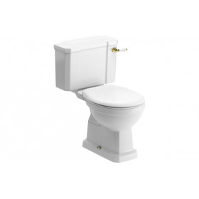Sherbourne Close Coupled WC & Soft Close Seat w/Br.Brass Finishes