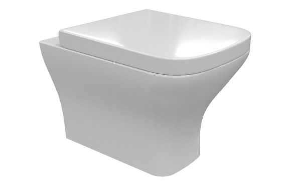 Cedarwood Rimless Comfort Height Back To Wall WC & Wrapover Soft Close Seat
