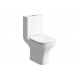 Cedarwood Rimless Comfort Height Close Coupled Open Back WC & Slim Soft Close Seat