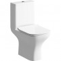 Cedarwood Rimless Comfort Height Close Coupled Open Back WC & Slim Soft Close Seat