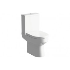 Laurus Rimless Close Coupled Open Back WC & Soft Close Seat