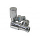 Patterned Chrome Radiator Valves - Angled