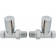 Patterned Chrome Radiator Valves - Straight
