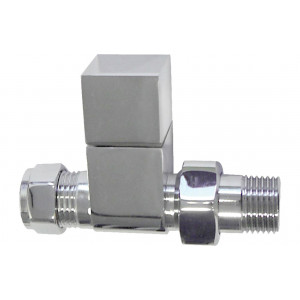Square Chrome Radiator Valves - Straight Square Chrome Radiator Valves - Straight