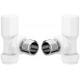 Patterned White Radiator Valves - Angled