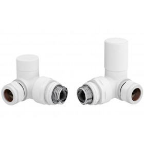 Patterned White Radiator Valves - Corner