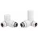 Patterned White Radiator Valves - Corner