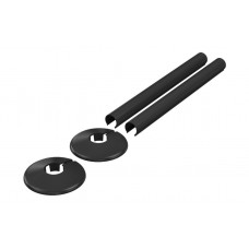 180x18mm Radiator Pipe Sleeves - Black