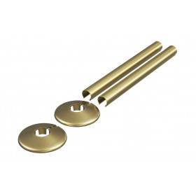 180x18mm Radiator Pipe Sleeves - Brushed Brass