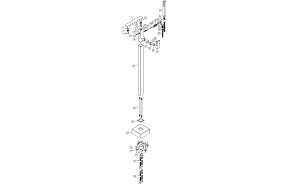 Zacara Floor Standing Bath/Shower Mixer - Chrome