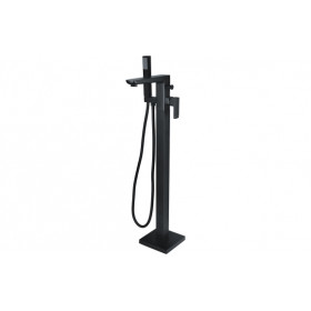 Berio Floor Standing Bath/Shower Mixer - Matt Black